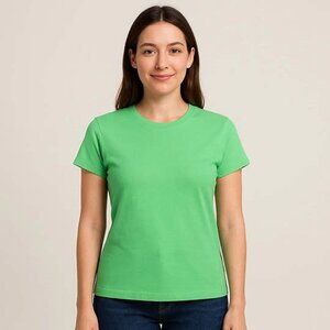 GAP Womens Plus Sz XXL Round Neck Short Sleeve Tee T-Shirt Top Lime Green Stretc